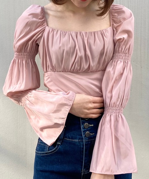 titty&Co. PETIT by poyo(ティティーアンドコープティバイポヨ)の「【titty&Co.PETIT by POYO】ダブルパフスリーブトップス(シャツ/ブラウス・レディース・ピンク/ホワイト/ブラック・FREE)」の13枚目の写真