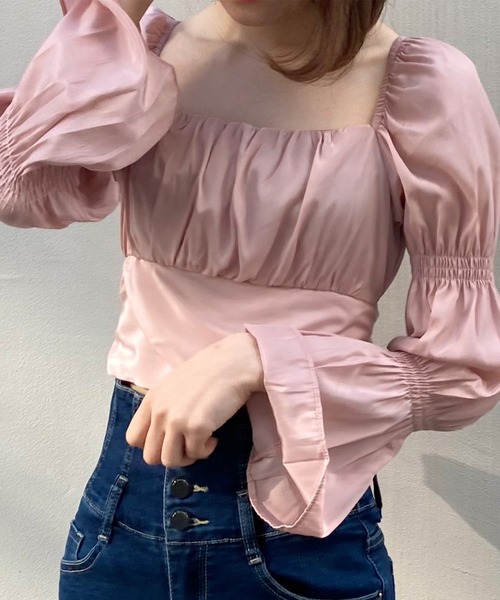 titty&Co. PETIT by poyo(ティティーアンドコープティバイポヨ)の「【titty&Co.PETIT by POYO】ダブルパフスリーブトップス(シャツ/ブラウス・レディース・ピンク/ホワイト/ブラック・FREE)」の12枚目の写真