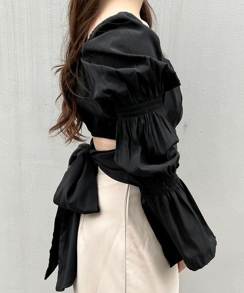 titty&Co. PETIT by poyo(ティティーアンドコープティバイポヨ)の「【titty&Co.PETIT by POYO】ダブルパフスリーブトップス(シャツ/ブラウス・レディース・ピンク/ホワイト/ブラック・FREE)」の18枚目の写真