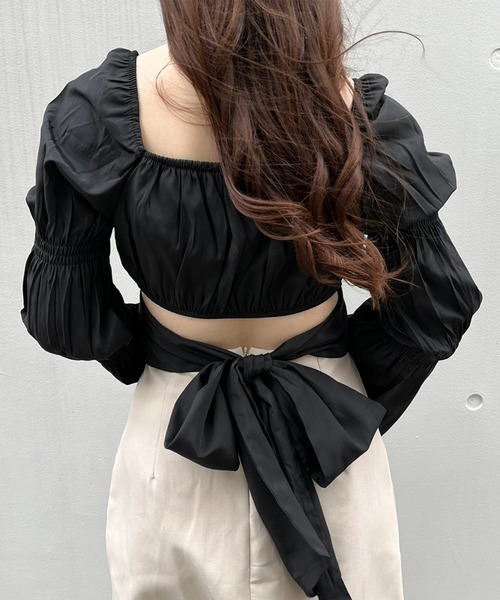 titty&Co. PETIT by poyo(ティティーアンドコープティバイポヨ)の「【titty&Co.PETIT by POYO】ダブルパフスリーブトップス(シャツ/ブラウス・レディース・ピンク/ホワイト/ブラック・FREE)」の19枚目の写真