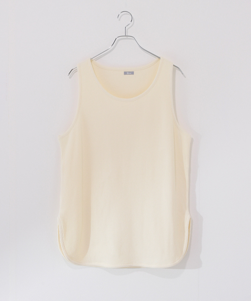 JOURNAL STANDARD relume（ジャーナルスタンダード　レリューム）の「レイヤード ラウンドサーマルタンクトップ（タンクトップ・メンズ・ホワイト/グレー/サックスブルー/ピンク/ナチュラル・SMALL/MEDIUM/LARGE）」の4枚目の写真