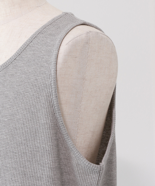 JOURNAL STANDARD relume（ジャーナルスタンダード　レリューム）の「レイヤード ラウンドサーマルタンクトップ（タンクトップ・メンズ・ホワイト/グレー/サックスブルー/ピンク/ナチュラル・SMALL/MEDIUM/LARGE）」の12枚目の写真