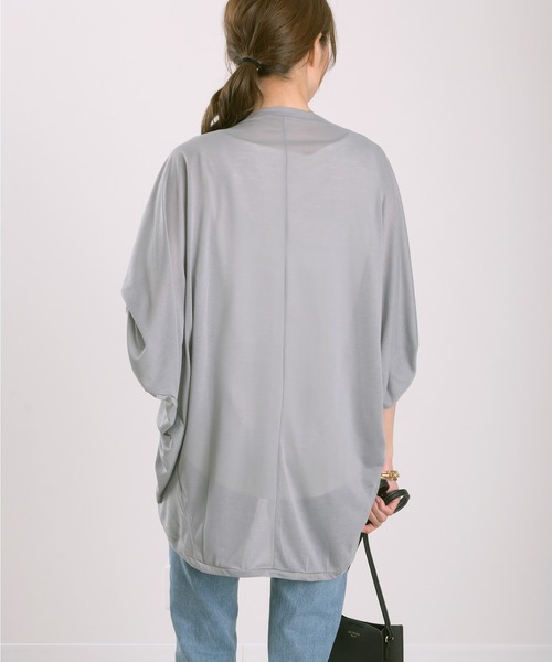 Felt-Maglietta（フェルトマリエッタ）の「UVカットドルマンカーディガン（カーディガン/ボレロ・レディース・ブラック/ネイビー/グレー/カーキ/オフホワイト/ターコイズブルー・LARGE/MEDIUM/X-LARGE）」の9枚目の写真