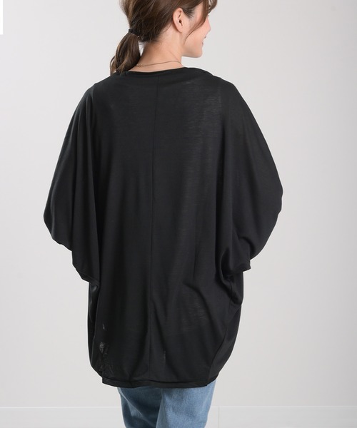 Felt-Maglietta（フェルトマリエッタ）の「UVカットドルマンカーディガン（カーディガン/ボレロ・レディース・ブラック/ネイビー/グレー/カーキ/オフホワイト/ターコイズブルー・LARGE/MEDIUM/X-LARGE）」の12枚目の写真