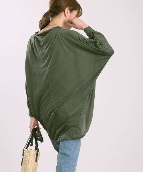 Felt-Maglietta（フェルトマリエッタ）の「UVカットドルマンカーディガン（カーディガン/ボレロ・レディース・ブラック/ネイビー/グレー/カーキ/オフホワイト/ターコイズブルー・LARGE/MEDIUM/X-LARGE）」の18枚目の写真