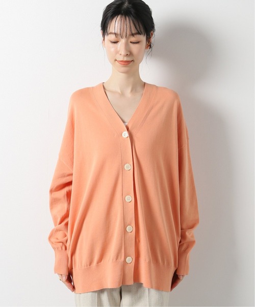 FRAMeWORK COTTONクレープドロストカーディガン ホワイト FRAMeWORK COTTONクレープドロストカーディガン ホワイト