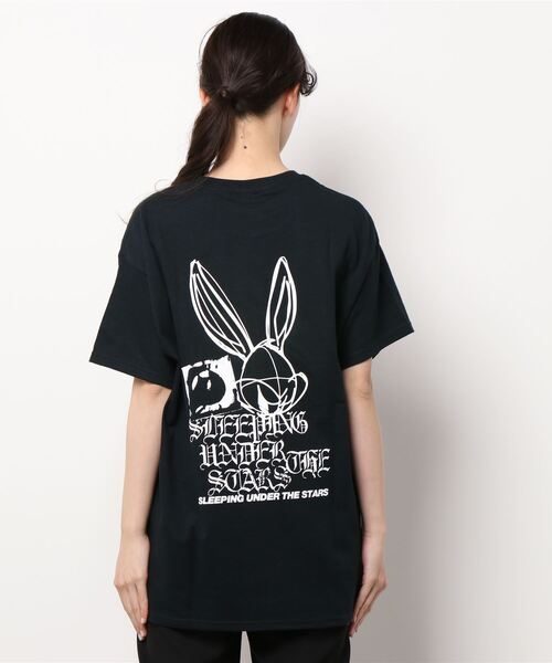 B.I.D.(ビーアイディー)の「《青空カンパニー》PRINT S/S TEE【W】【it】(Tシャツ/カットソー・レディース・ブラック/ホワイト・LARGE)」の11枚目の写真