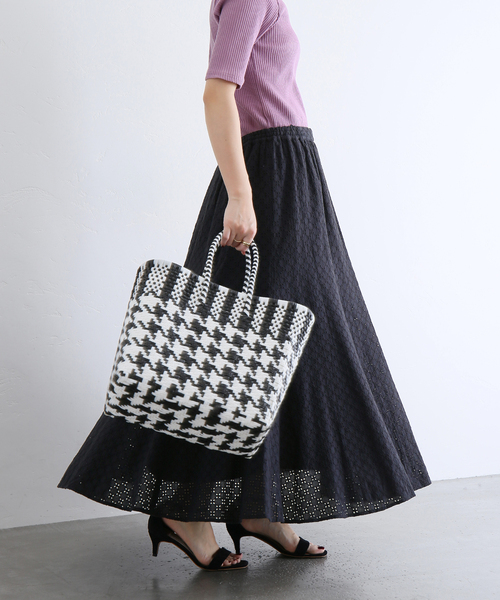 cottonアイレットフレアースカート