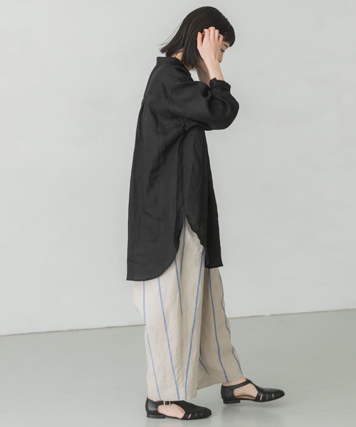 かぐれ（カグレ）の「リネンギャザーチュニックシャツ（シャツ