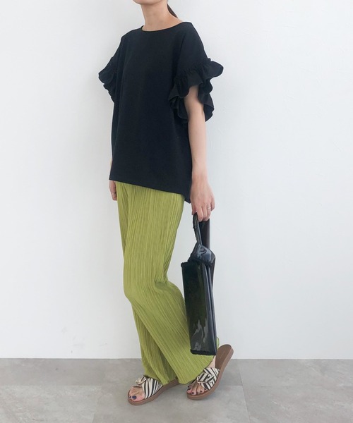 LEPSIM（レプシィム）の「プリーツイージパンツ　281088（その他パンツ・レディース・レッド/ライトグリーン/グレイッシュベージュ・MEDIUM/LARGE）」の8枚目の写真