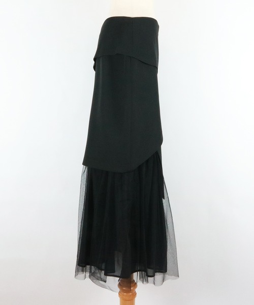 AULA AILA（アウラアイラ）の「シアーヘムスカート（スカート・レディース・ブラック/ネイビー/ピンク・1/0）」の12枚目の写真
