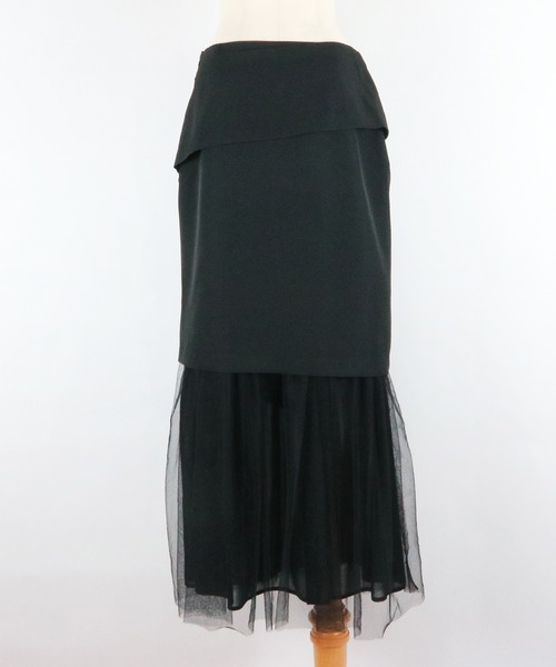AULA AILA（アウラアイラ）の「シアーヘムスカート（スカート・レディース・ブラック/ネイビー/ピンク・1/0）」の13枚目の写真