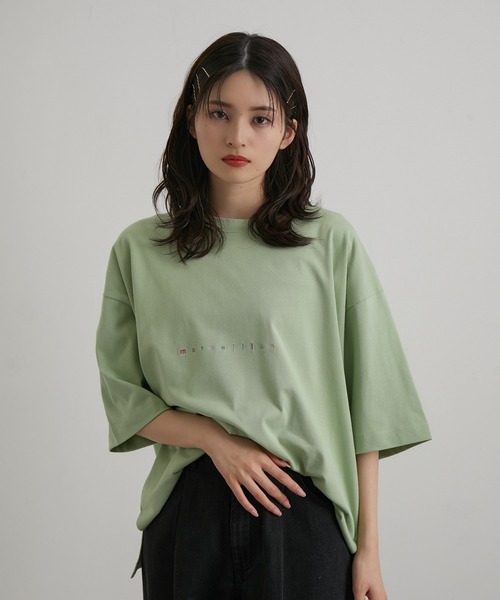 JUNRED（ジュンレッド）の「マルチロゴプリントルーズTEE（Tシャツ/カットソー・メンズ・ホワイト/チャコールグレー/グリーン・S/M/L）」の15枚目の写真