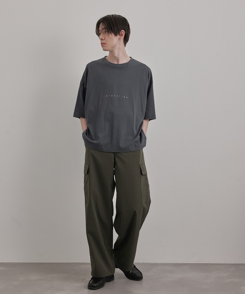 JUNRED（ジュンレッド）の「マルチロゴプリントルーズTEE（Tシャツ/カットソー・メンズ・ホワイト/チャコールグレー/グリーン・S/M/L）」の5枚目の写真