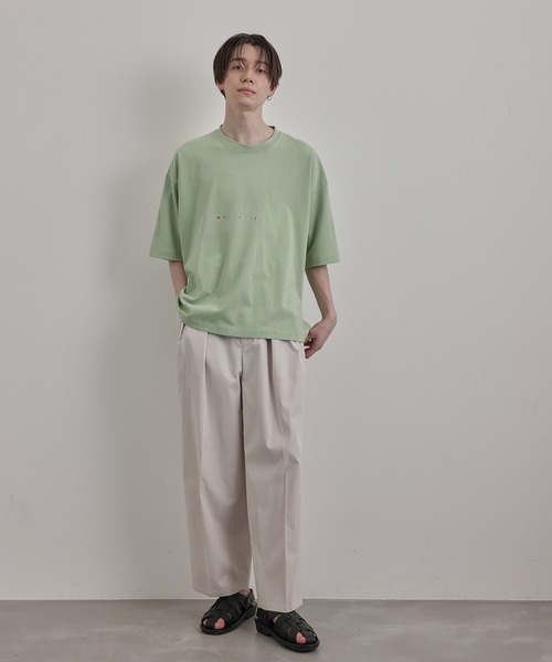 JUNRED（ジュンレッド）の「マルチロゴプリントルーズTEE（Tシャツ/カットソー・メンズ・ホワイト/チャコールグレー/グリーン・S/M/L）」の12枚目の写真