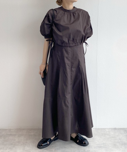 w closet(ダブルクローゼット)の「【マルチウェイ】ベストレイヤードセット半袖ワンピース(ワンピース・レディース・オフホワイト/ピンク/グリーン/スミクロ・FREE)」の3枚目の写真