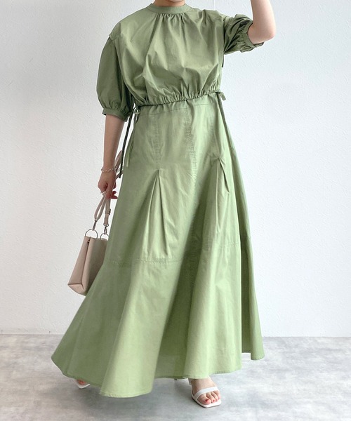 w closet(ダブルクローゼット)の「【マルチウェイ】ベストレイヤードセット半袖ワンピース(ワンピース・レディース・オフホワイト/ピンク/グリーン/スミクロ・FREE)」の4枚目の写真