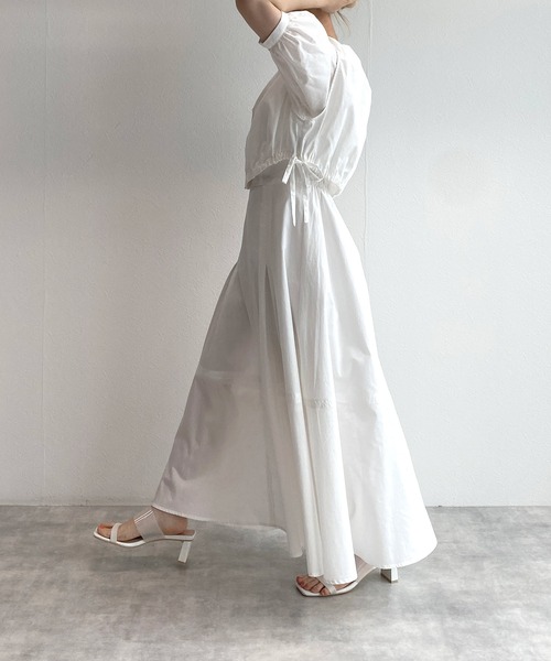 w closet(ダブルクローゼット)の「【マルチウェイ】ベストレイヤードセット半袖ワンピース(ワンピース・レディース・オフホワイト/ピンク/グリーン/スミクロ・FREE)」の10枚目の写真