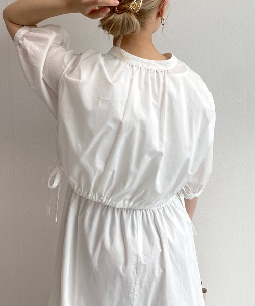 w closet(ダブルクローゼット)の「【マルチウェイ】ベストレイヤードセット半袖ワンピース(ワンピース・レディース・オフホワイト/ピンク/グリーン/スミクロ・FREE)」の19枚目の写真