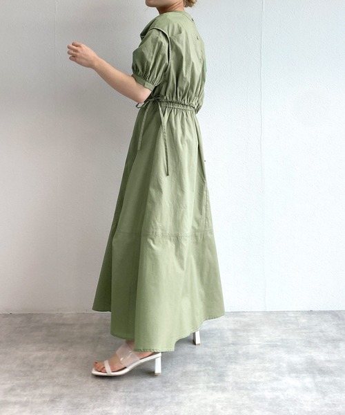 w closet(ダブルクローゼット)の「【マルチウェイ】ベストレイヤードセット半袖ワンピース(ワンピース・レディース・オフホワイト/ピンク/グリーン/スミクロ・FREE)」の7枚目の写真