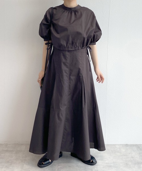 w closet(ダブルクローゼット)の「【マルチウェイ】ベストレイヤードセット半袖ワンピース(ワンピース・レディース・オフホワイト/ピンク/グリーン/スミクロ・FREE)」の21枚目の写真