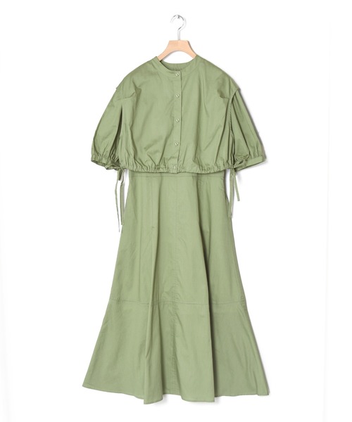 w closet(ダブルクローゼット)の「【マルチウェイ】ベストレイヤードセット半袖ワンピース(ワンピース・レディース・オフホワイト/ピンク/グリーン/スミクロ・FREE)」の9枚目の写真