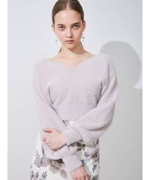 MERCURYDUO | 2WAYミニシャギーロングスリーブニット(ニット/セーター)