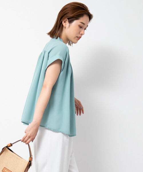 NOLLEY’S（ノーリーズ）の「◇【WEB限定】ヴィンテージジョーゼットブラウス（シャツ/ブラウス・レディース・ライトグリーン/ネイビー/ベージュ・FREE）」の18枚目の写真
