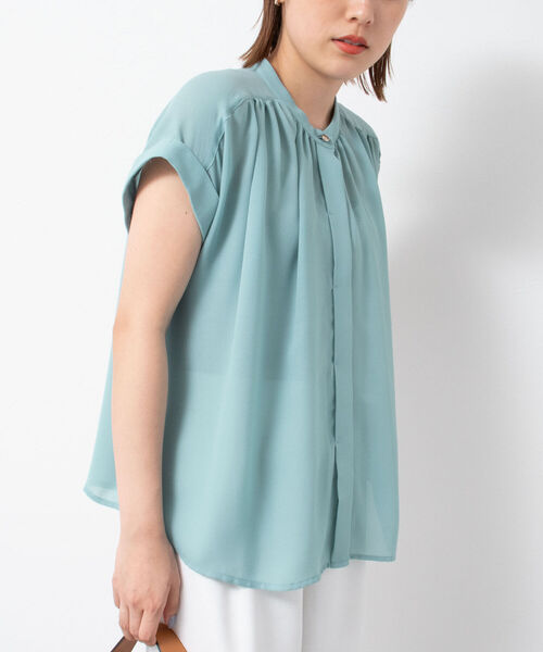 NOLLEY’S（ノーリーズ）の「◇【WEB限定】ヴィンテージジョーゼットブラウス（シャツ/ブラウス・レディース・ライトグリーン/ネイビー/ベージュ・FREE）」の10枚目の写真