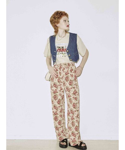 jouetie（ジュエティ）の「チャイナストレートパンツ（その他パンツ・レディース・ブラック/アイボリー/ピンク・MEDIUM）」の19枚目の写真