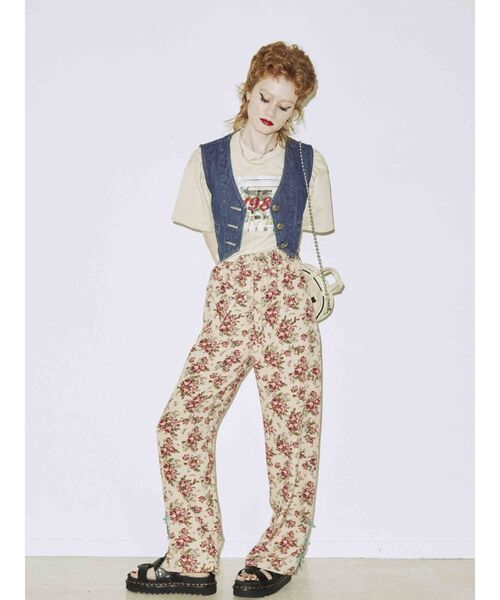 jouetie（ジュエティ）の「チャイナストレートパンツ（その他パンツ・レディース・ブラック/アイボリー/ピンク・MEDIUM）」の17枚目の写真