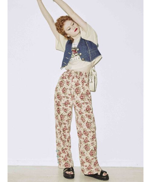 jouetie（ジュエティ）の「チャイナストレートパンツ（その他パンツ・レディース・ブラック/アイボリー/ピンク・MEDIUM）」の15枚目の写真