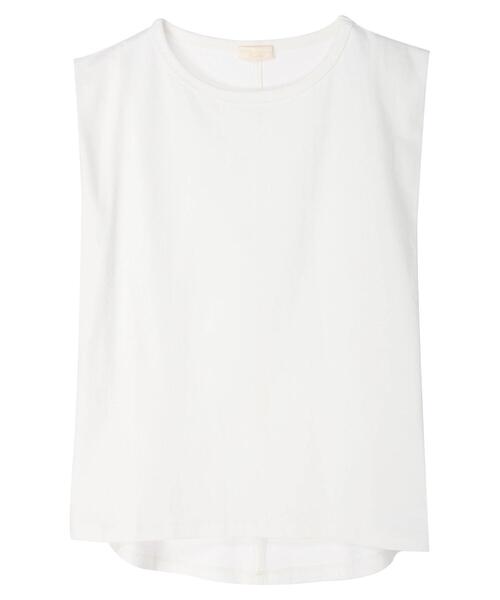 earth music&ecology(アースミュージックアンドエコロジー)の「タックノースリーブバックスリットプルオーバー(Tシャツ/カットソー・レディース・ブラック/オフホワイト/オリーブ/オレンジ/ブルーグリーン・FREE)」の10枚目の写真