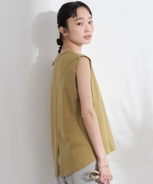 earth music&ecology | タックノースリーブバックスリットプルオーバー(Tシャツ/カットソー)