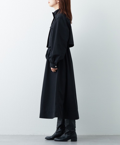 natural couture（ナチュラルクチュール）の「2022AWアイテム/マルチWAYモッズワンピース（モッズコート・レディース・ブラック/オフホワイト/カーキ/ピンク/ベージュ・FREE）」の15枚目の写真