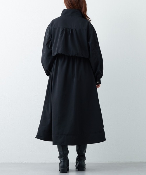 natural couture（ナチュラルクチュール）の「2022AWアイテム/マルチWAYモッズワンピース（モッズコート・レディース・ブラック/オフホワイト/カーキ/ピンク/ベージュ・FREE）」の16枚目の写真