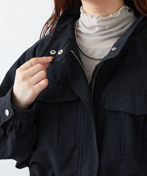 natural couture（ナチュラルクチュール）の「2022AWアイテム/マルチWAYモッズワンピース（モッズコート・レディース・ブラック/オフホワイト/カーキ/ピンク/ベージュ・FREE）」の18枚目の写真