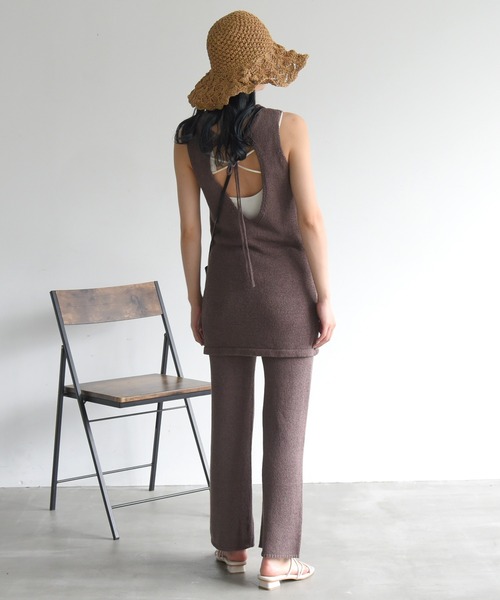 sango（sango）の「ニットストレートパンツ（その他パンツ・レディース・ブラック/ベージュ/ブラウン・FREE）」の19枚目の写真