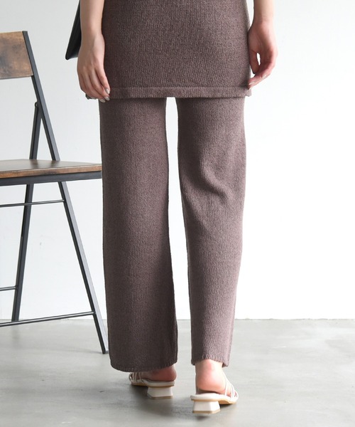 sango（sango）の「ニットストレートパンツ（その他パンツ・レディース・ブラック/ベージュ/ブラウン・FREE）」の15枚目の写真