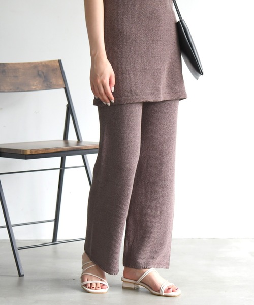 sango（sango）の「ニットストレートパンツ（その他パンツ・レディース・ブラック/ベージュ/ブラウン・FREE）」の16枚目の写真