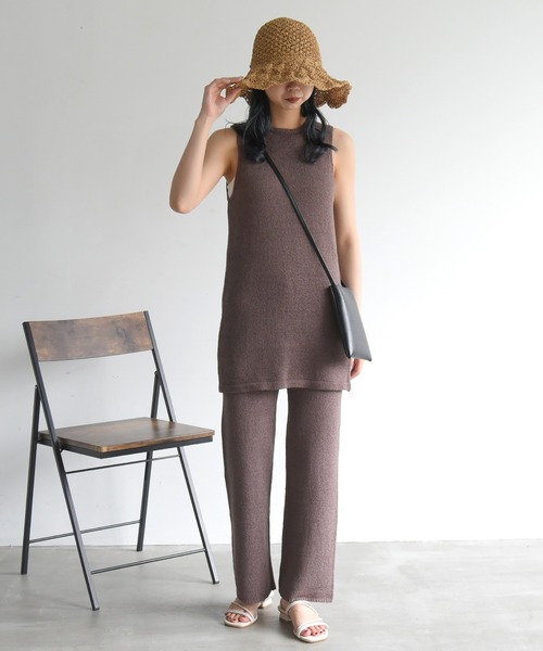 sango（sango）の「ニットストレートパンツ（その他パンツ・レディース・ブラック/ベージュ/ブラウン・FREE）」の18枚目の写真