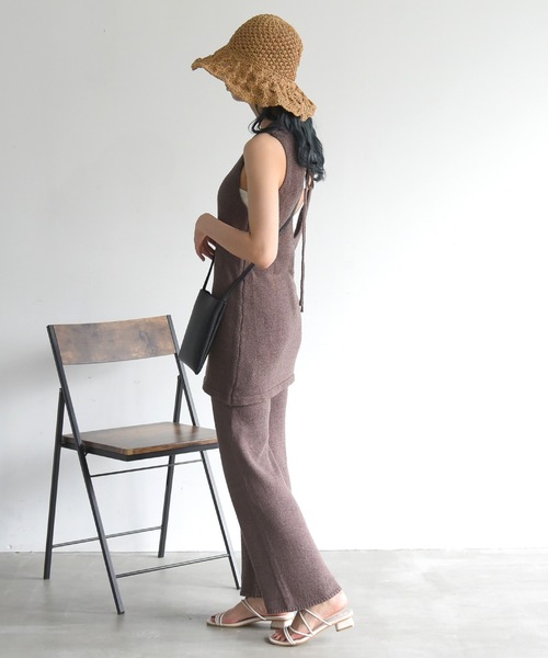 sango（sango）の「ニットストレートパンツ（その他パンツ・レディース・ブラック/ベージュ/ブラウン・FREE）」の21枚目の写真