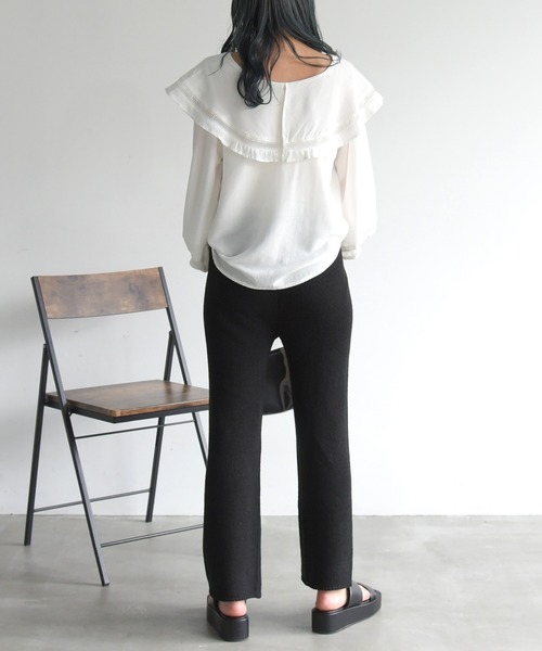 sango（sango）の「ニットストレートパンツ（その他パンツ・レディース・ブラック/ベージュ/ブラウン・FREE）」の12枚目の写真