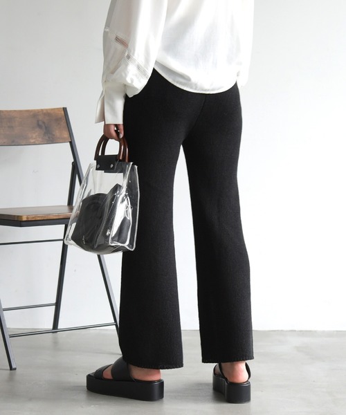 sango（sango）の「ニットストレートパンツ（その他パンツ・レディース・ブラック/ベージュ/ブラウン・FREE）」の6枚目の写真