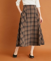 チェックセミマーメイドスカート