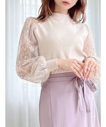 RESEXXY | レース切替ニットトップス(ニット/セーター)