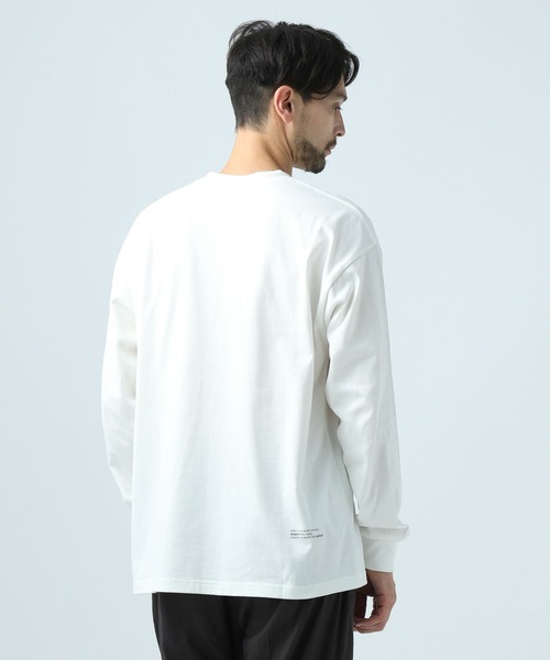 BAYFLOW(ベイフロー)の「スノーウォッシュプリントL/S TEE(Tシャツ/カットソー・メンズ・ホワイト/チャコールグレー/グリーン・MEDIUM/LARGE)」の4枚目の写真