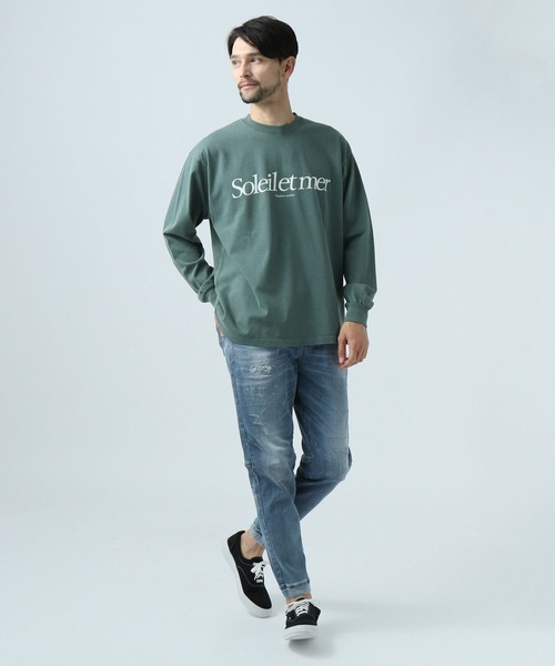 BAYFLOW(ベイフロー)の「スノーウォッシュプリントL/S TEE(Tシャツ/カットソー・メンズ・ホワイト/チャコールグレー/グリーン・MEDIUM/LARGE)」の10枚目の写真