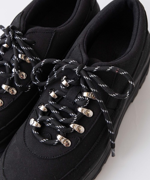 WEGO(ウィゴー)の「WEGO/トレッキングスニーカー(スニーカー・レディース・ブラック/オフホワイト・MEDIUM/LARGE)」の12枚目の写真