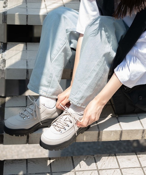 WEGO(ウィゴー)の「WEGO/トレッキングスニーカー(スニーカー・レディース・ブラック/オフホワイト・MEDIUM/LARGE)」の14枚目の写真